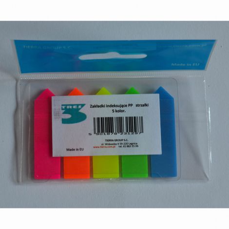 Zakładki indeksujące Tres 12x45mm, 125szt Strzałki - 2